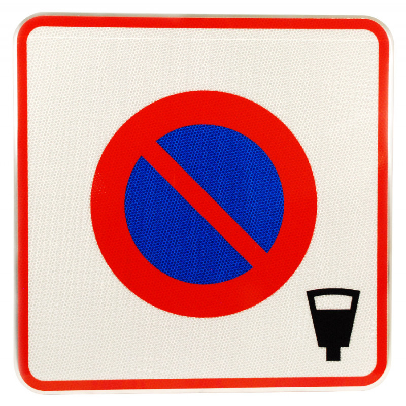 Panneau stationnement entrée d'une zone à stationnement payant B6B4 | Panneau B6 pour parcometre