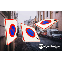 Panneau stationnement entrée d'une zone à stationnement payant B6B4 | Panneau B6 stationnement WP Signalisation