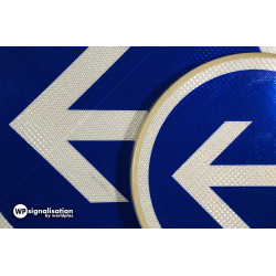 Panneau prescription temporaire BK21a1 | Travaux et chantiers | Film prismatique certifié NF et CF | WPSignalisation