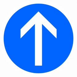 Panneau BK21-B | Obligation temporaire par la gauche | Panneau de chantier et travaux | WPSignalisation