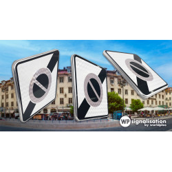 Panneau fin de stationnement interdit I Panneau B50 | 360 degrés du panneau | Conforme aux normes CE et NF