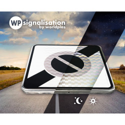 Panneau fin de stationnement interdit I Panneau B50 | Film retro reflechissant et conforme aux normes NF et CE