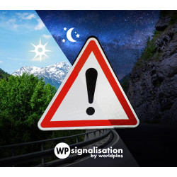 Panneau de danger autres dangers A14  | Panneau A14 danger avec film rétroréfléchissant | WPSignalisation