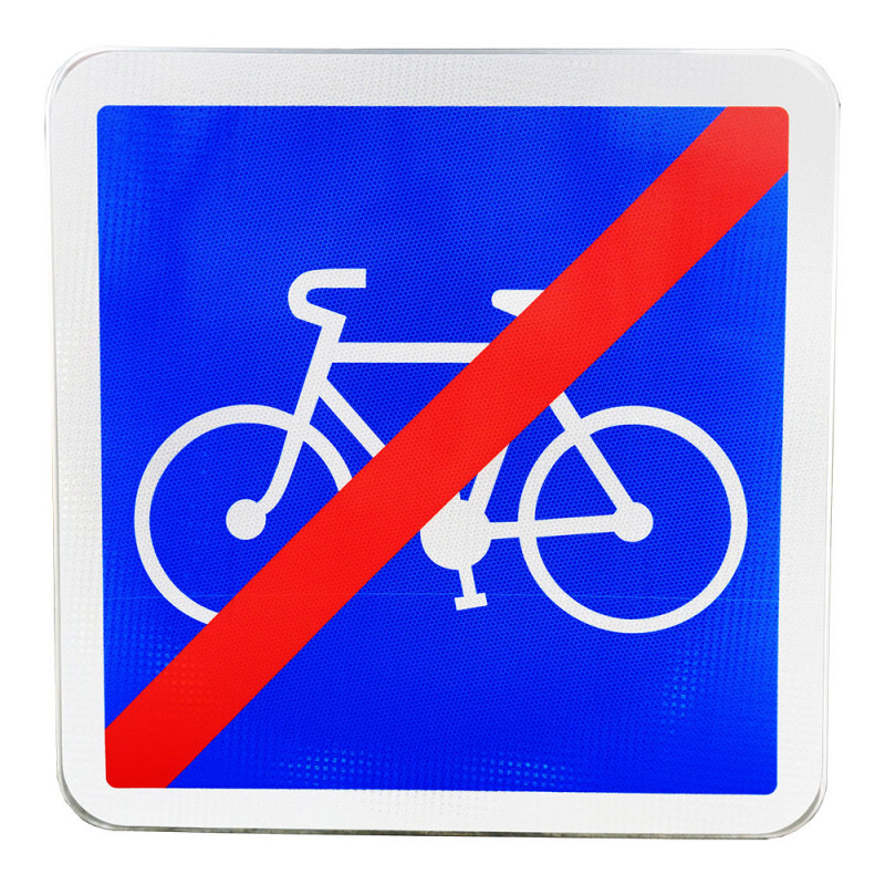 Panneau C114 fin d'une piste cyclable réservée aux cycles à 2 ou 3 roues | WP Signalisation