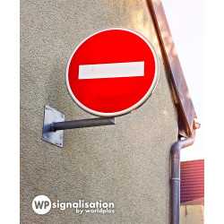 Panneau sens interdit I WP Signalisation | Film prismatique conforme aux normes NF et CE du panneau B1