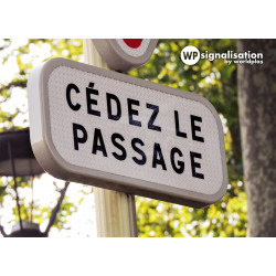 Panonceau M9C - Cédez le passage avec le panneau AB3 I Panneau cédez le passage | WP Signalisation