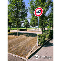 Panneau d'interdiction accès interdit aux caravanes et aux remorques | Panneau B9i par WPSignalisation