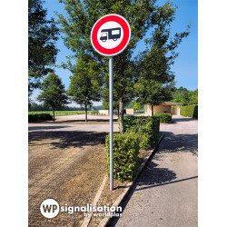 Panneau B9i pour interdiction de caravanes et remorques par WP Signalisation