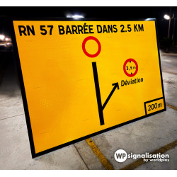 Panneau KD42 | Pour chantiers et travaux | Panneau de déviation KD42a |  Panneau temporaire personnalisable