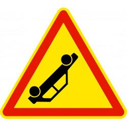 Panneau de danger annonce d'un accident AK31 pour travaux et chantier | Panneau accident