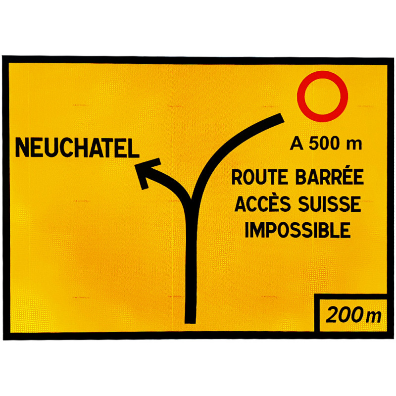 Panneau de déviation KD42c personnalisable | Panneau pour travaux et chantiers KD42