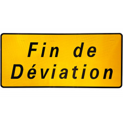 Panneau voirie temporaire confirmation de déviation KD69b | Panneau KD69 fin de déviation par WP Signalisation