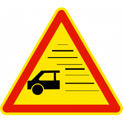 Panneau de danger annonce de nappes de brouillard ou de fumées épaisses AK32