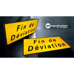 Panneau temporaire confirmation de déviation KD69b | Rotation du panneau KD69 fin de déviation par WP Signalisation