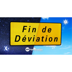 Panneau temporaire confirmation de déviation KD69b | Film prismatique du panneau KD69