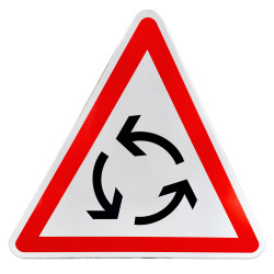 Panneau AB25 Carrefour à sens giratoire I Panneau de carrefour | WP Signalisation