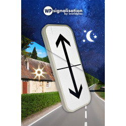 Panonceau prescriptions stationnement et arrêt M8c | Rétro réflexion du film prismatique normés NF et CE