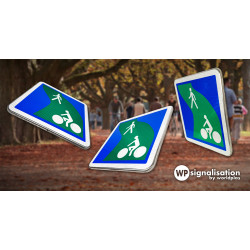Panneau C115 - Panneau circulation des piétons I Rotation du panneau voie verte | WP Signalisation