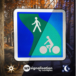 Panneau C115 - Panneau circulation des piétons I Film prismatique NF et CE du panneau voie verte | WP Signalisation