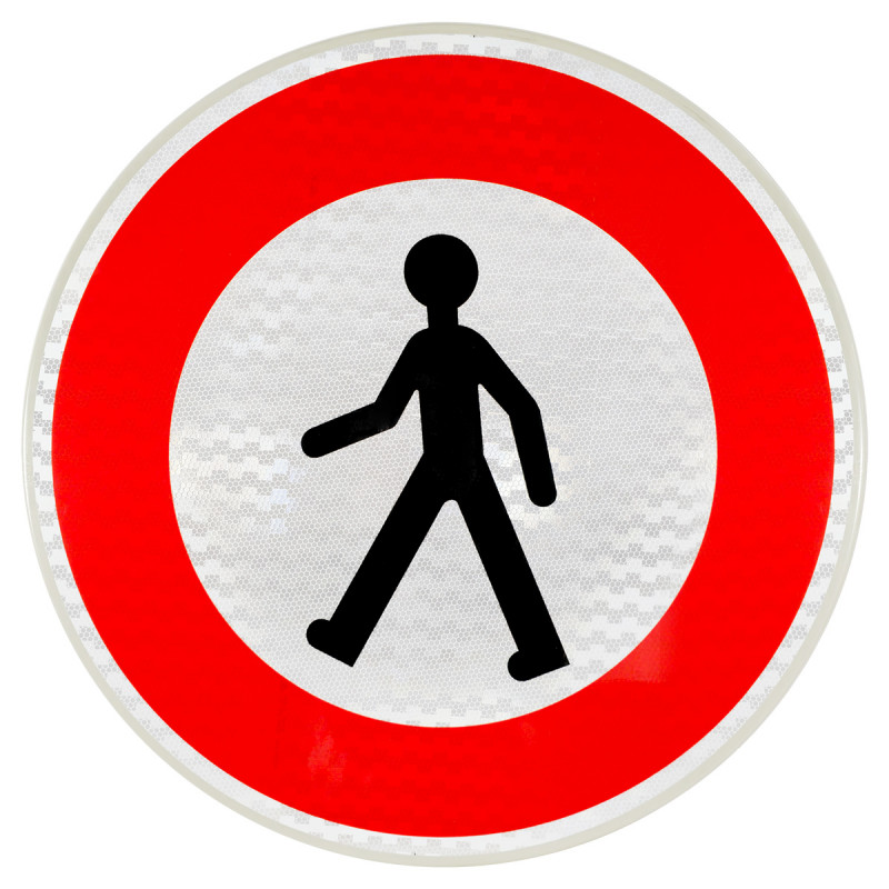 Panneau d'interdiction accès interdit aux piétons B9A | Panneau B9A | WP Signalisation
