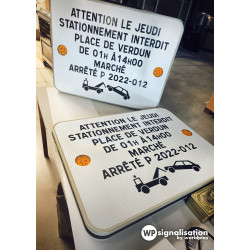 Panneau lumineux LEDS traversantes flash avec message personnalisé et pictogramme l WP Signalisation