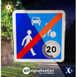 Panneau zone circulation sortie d'une zone de rencontre B53 | WP Signalisation