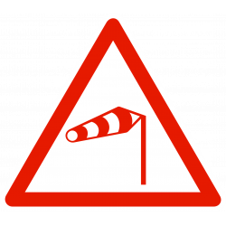 Panneau de danger vent latéral A24