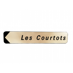 Panneau directionnel de position lieux-dits D29b1 | Texte et couleur personnalisées