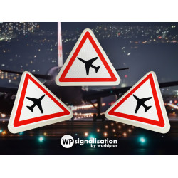 Panneau de danger traversée d'une aire de danger aérien A23 | WP Signalisation