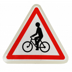 Panneau de danger débouché de cyclistes A21 l WP Signalisation