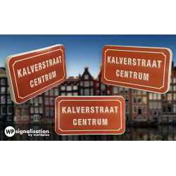 Panneau bleu de rue - Plaque de rue | Inclinaison du produit I WP Signalisation