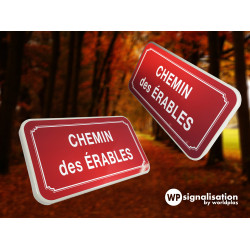 Panneau bleu de rue - Plaque de rue | Inclinaison du produit I WP Signalisation