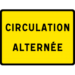 Panneau indication temporaire circulation alternée KC1CA