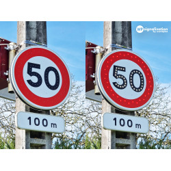 Panneau  Attention LED traversante B14 l WP Signalisation