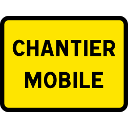 Panneau indication temporaire chantier mobile KC1CM | WP Signalisation