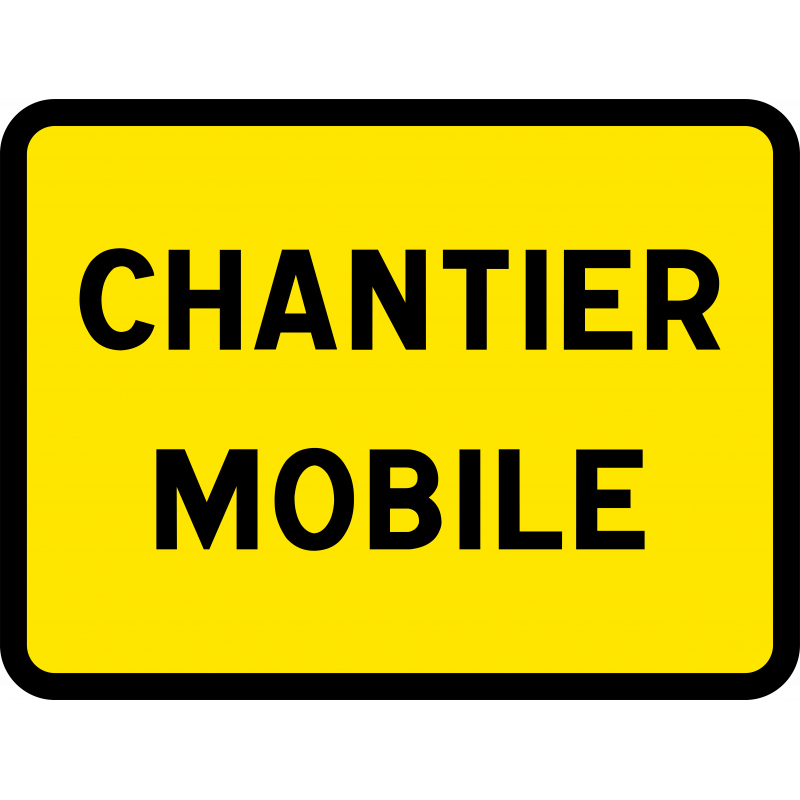 Panneau indication temporaire chantier mobile KC1CM | WP Signalisation
