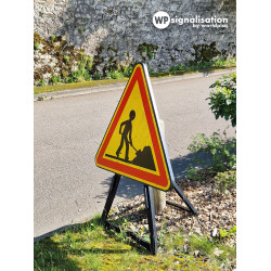 Panneau de danger temporaire AK5 de derrière  I Travaux et chantiers à signaler | WP Signalisation