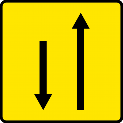 Panneau voirie temporaire affectation de voies KD9-4