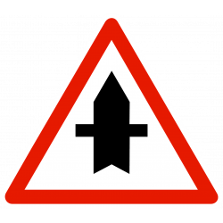 Panneau intersection de voie AB2