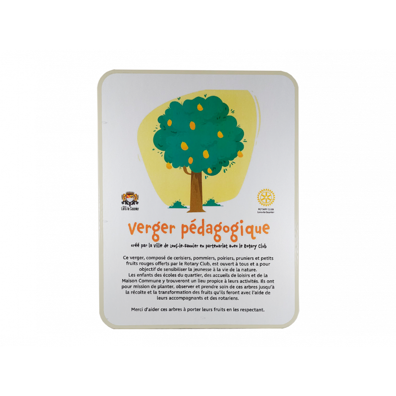 Panneau Personnalisé Verger Pédagogique  l WP Signalisation