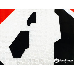 Panneau de danger risque de chute de pierres A19 | Avalanche | Panneau de montagne | Eboulement