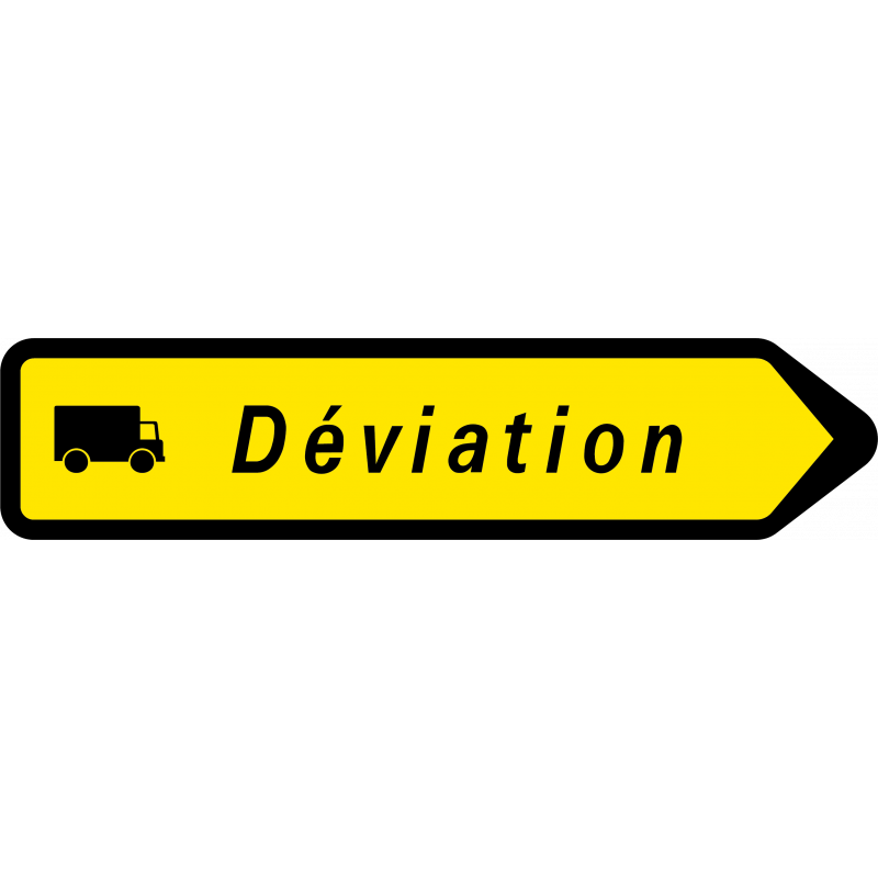 Paneau voierie temporaire direction de déviation KD22b