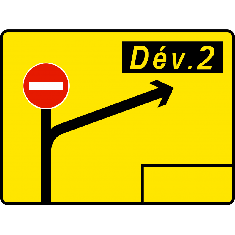 Panneau voirie temporaire présignalisation de déviation KD42a-2 | WP Signalisation