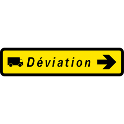 Paneau voierie temporaire présignalisation courante KD43b