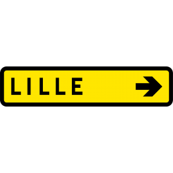 Paneau voierie temporaire présignalisation courante KD43c