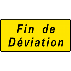 Panneau voirie temporaire confirmation de déviation KD69b | Panneau KD69 fin de déviation par WP Signalisation