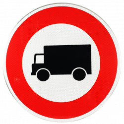 Panneau B8 - Accès interdit aux véhicules de transport de marchandises I WPS