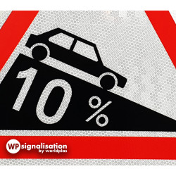 Panneau de danger A16 - descente dangereuse  l WP Signalisation