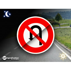 Panneau B2C interdiction de faire demi-tour | WP Signalisation