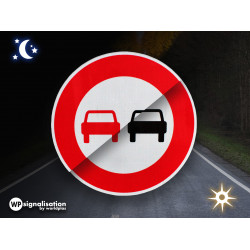 Panneau d'interdiction de dépasser tous les véhicules à moteur B3 | Panneau B3 l WP Signalisation